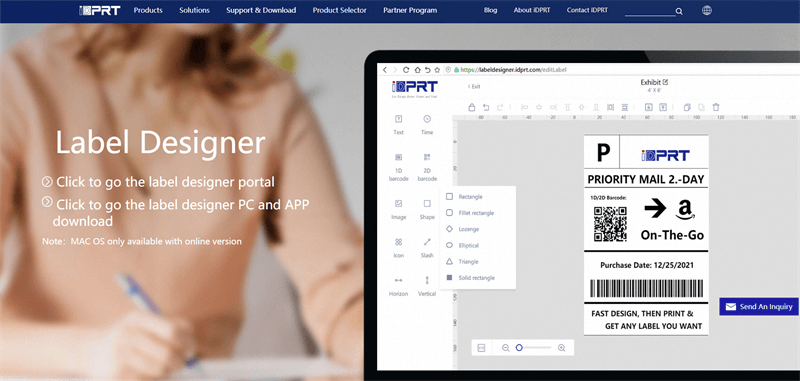 iDPRT Nhà thiết kế nhãn Software Interface