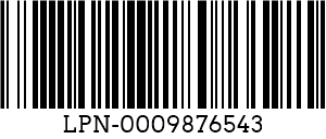 Mã 128 barcode example